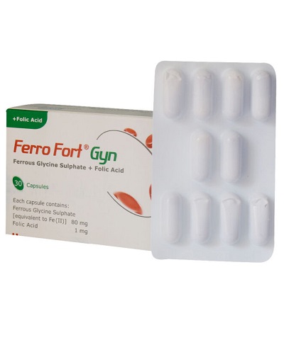 فروس گلایسین+فولیک اسید کپسول - فروفورت گاین