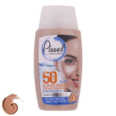 کرم ضدافتاب spf50 بژ طبیعی پوست چرب 50میل. پیکسل