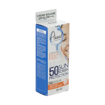 کرم ضدافتابspf50 پوست خشک وحساس 50میل. پیکسل