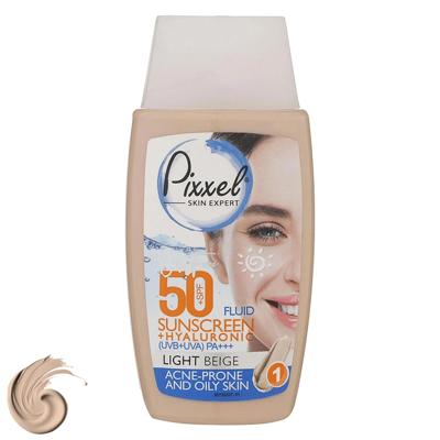 کرم ضدافتاب spf50 بژروشن پوست چرب 50میل. پیکسل