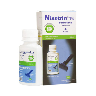 پرمترین شامپو1% با شانه دندانه ریز - نیکسترین